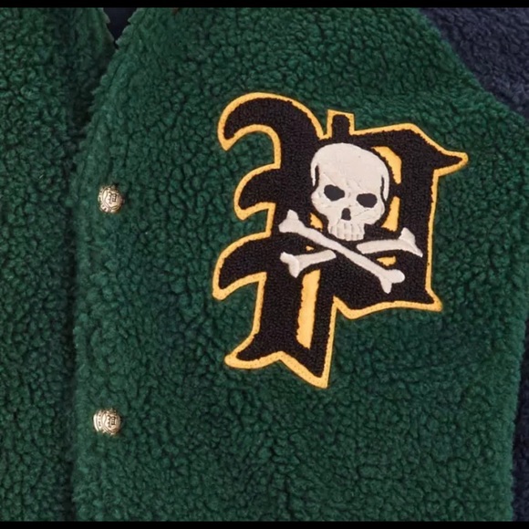 Polo Ralph Lauren Mens Fleece Letterman Jacket